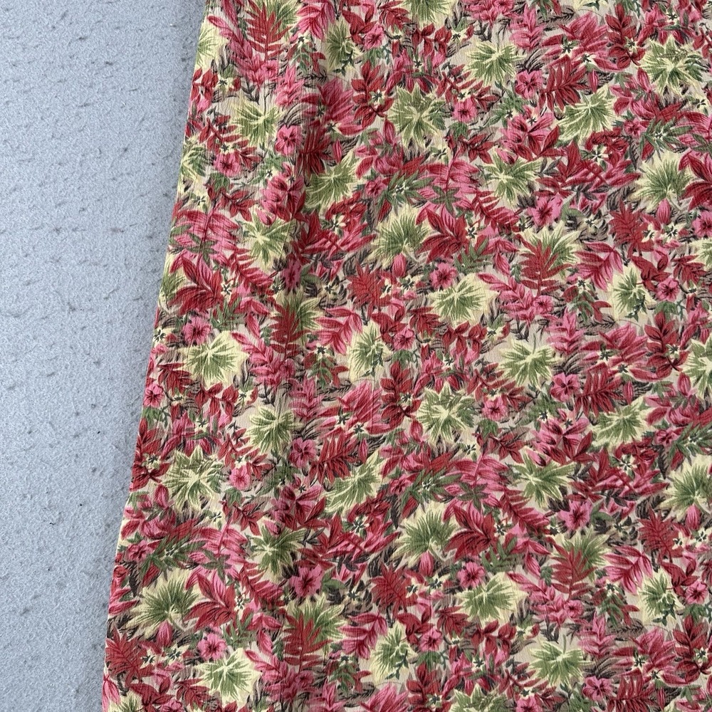 April Cornell Floral Beaded Rayon Midi Dress Boho Tropical Women M Vintage - Picture 5 of 16